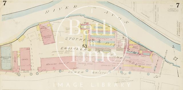 Page 7a Goad Insurance Map of Bath 1924