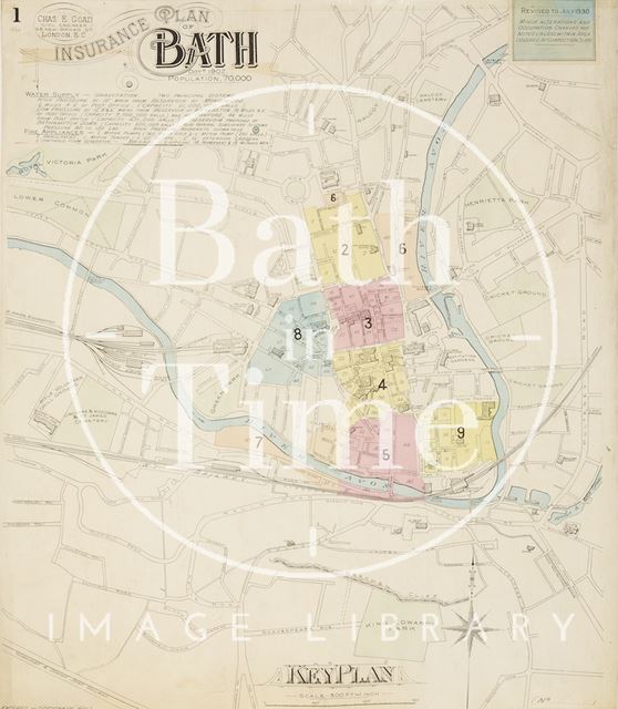 Page 1 Goad Insurance Map of Bath 1930