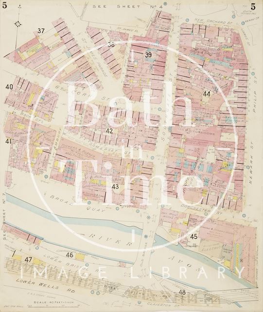 Page 5 Goad Insurance Map of Bath 1930