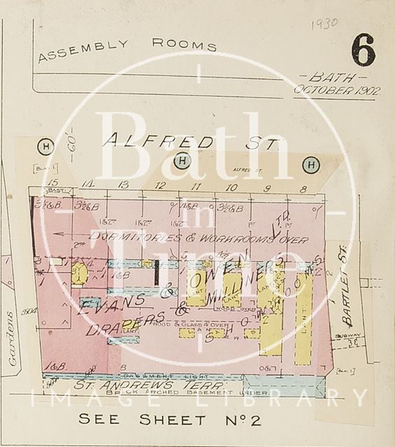 Page 6a Goad Insurance Map of Bath 1930