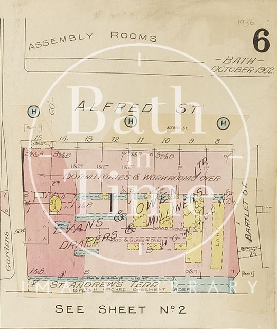 Page 6a Goad Insurance Map of Bath 1936