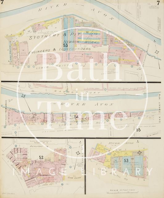 Page 7 Goad Insurance Map of Bath 1936