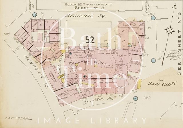 Page 7c Goad Insurance Map of Bath 1936