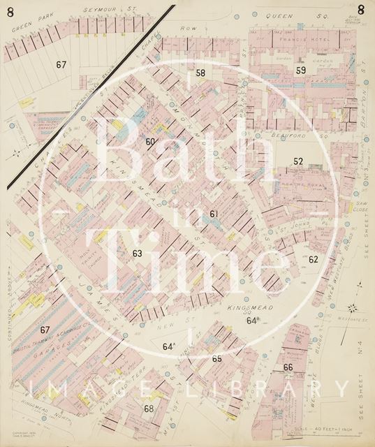 Page 8 Goad Insurance Map of Bath 1936