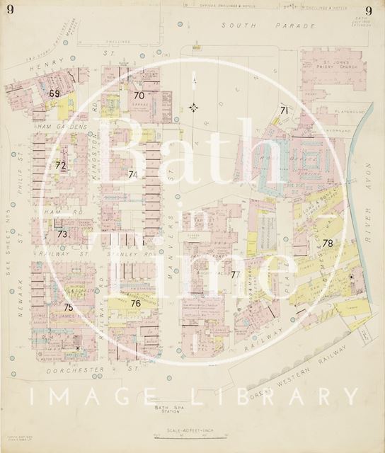 Page 9 Goad Insurance Map of Bath 1936