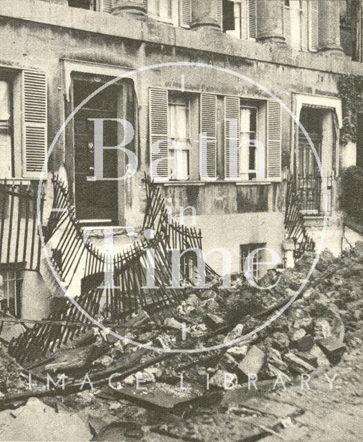 Royal Crescent after the Bath Blitz 1942