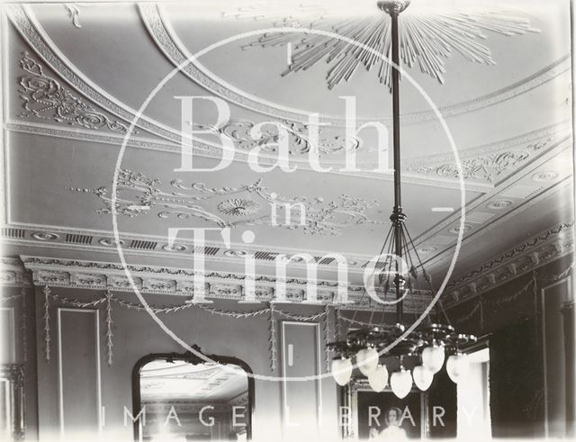 Ground floor dining room plasterwork ceiling, 30, Royal Crescent, Bath c.1903