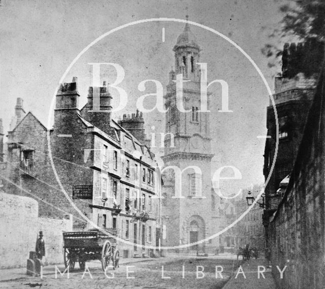 Lower Borough Walls and St. James's Church, Bath 1849