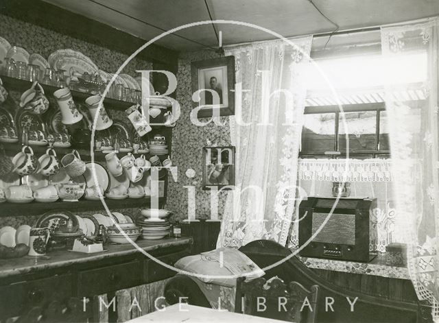 Slum interior, 12, Waterloo Buildings, Widcombe, Bath c.1950