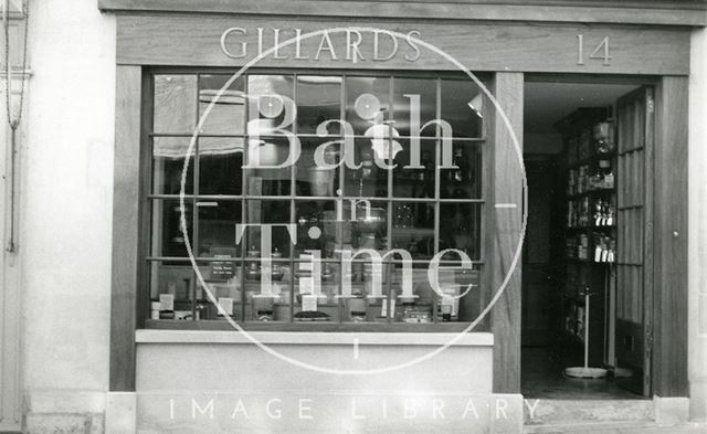 Gillards, tea and coffee merchants, 14, Broad Street, Bath 1969