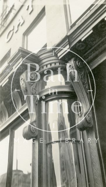 Shop front detail, Cater, Stoffell & Fortt Ltd., The Stores, 26, High Street, Bath c.1915