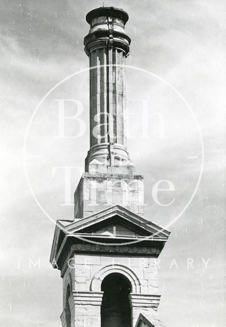 Chimney of former laundry, York Street, Bath 1977