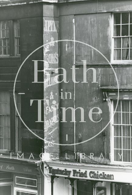 Shop sign, 3, Cleveland Place East, London Road, Bath 1985