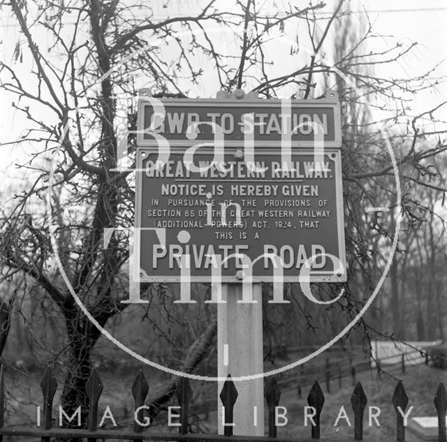 Box station sign, Wiltshire 1965