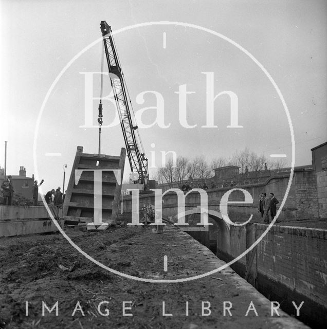 Demolition and clearance of the site of Waterloo Buildings, Bath 1969