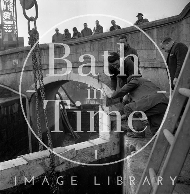 Demolition and clearance of the site of Waterloo Buildings, Bath 1965