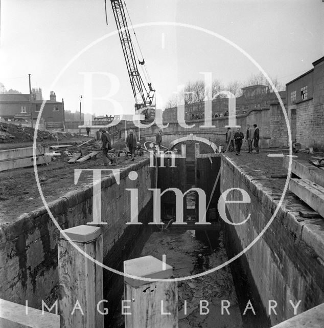 Demolition and clearance of the site of Waterloo Buildings, Bath 1969