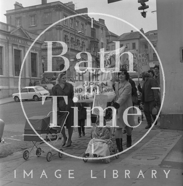 Protests over cinema demolition in Frome, Somerset c.1965