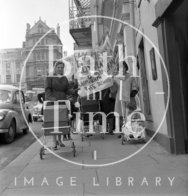 Protests over cinema demolition in Frome, Somerset c.1965