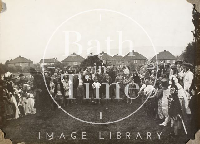 Fancy dress contestants, Charlton Park, Keynsham, Somerset 1945