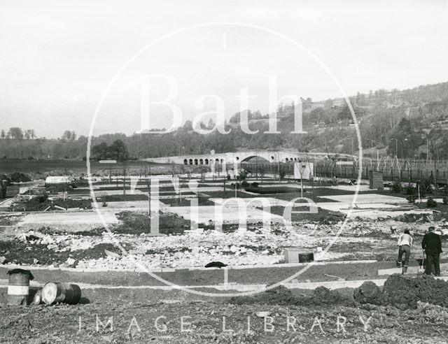 Newbridge Road caravan site development, Bath 1971