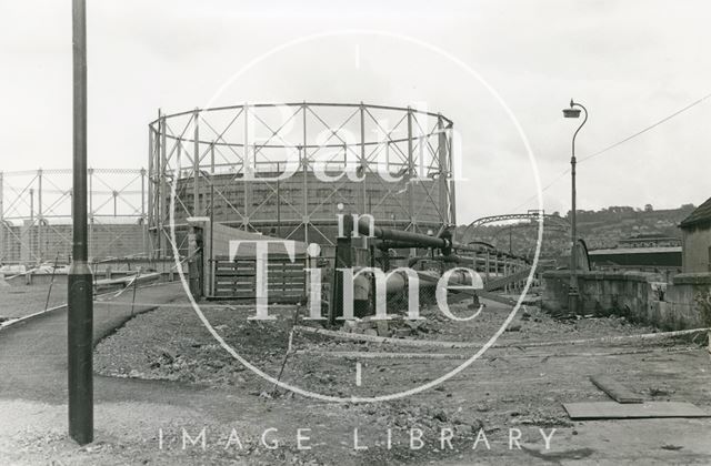 Windsor Bridge during construction, Bath 1980