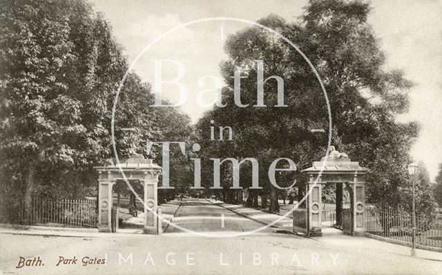 Royal Victoria Park gates, Bath 1895