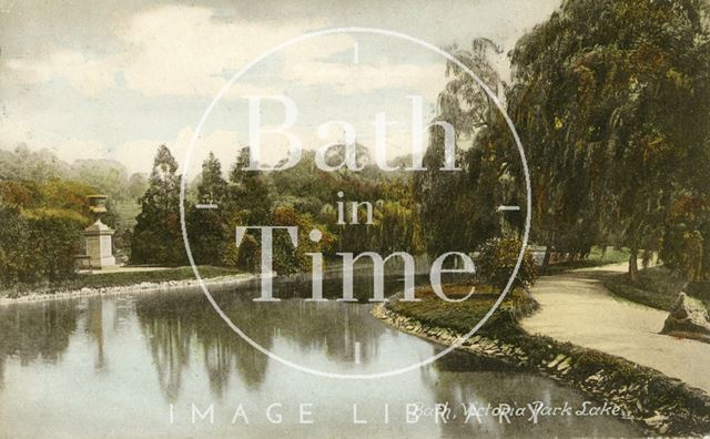 The lake, Royal Victoria Park, Bath 1895