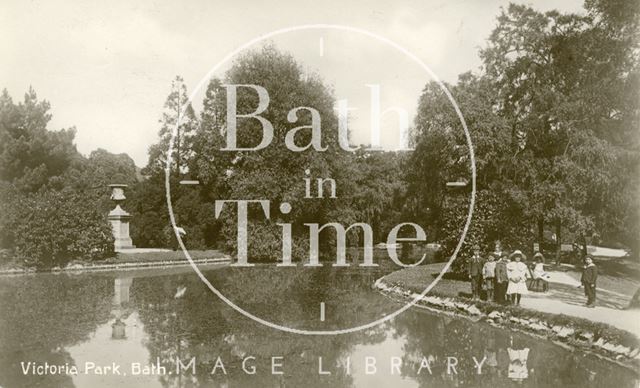 The lake, Royal Victoria Park, Bath c.1912