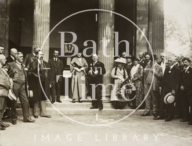 Mayoress Madame Sarah Grand and Mayor Cedric Chivers at a Ceremony at the Pavilion, Sydney Gardens, Bath c.1925