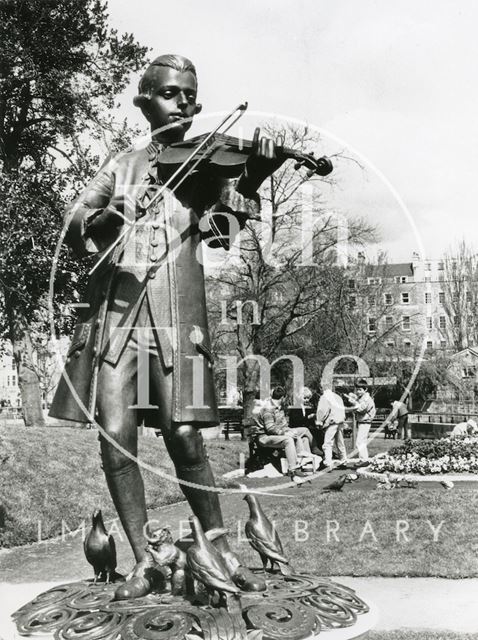 Mozart Statue, Kaposvar Gardens, Parade Gardens, Bath 1992