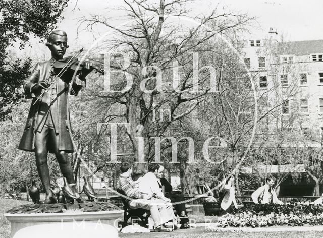 Mozart Statue, Kaposvar Gardens, Parade Gardens, Bath 1992