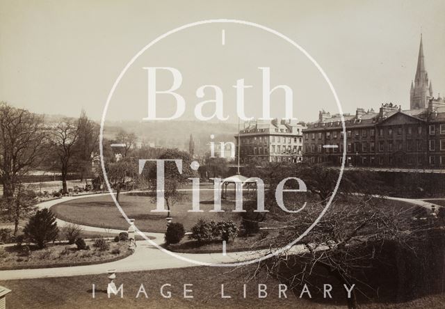 North Parade and Royal Institution Gardens, Bath c.1900