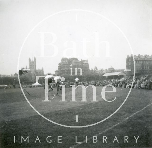 Penny Farthing Race at the Recreation Ground, Bath, 1949