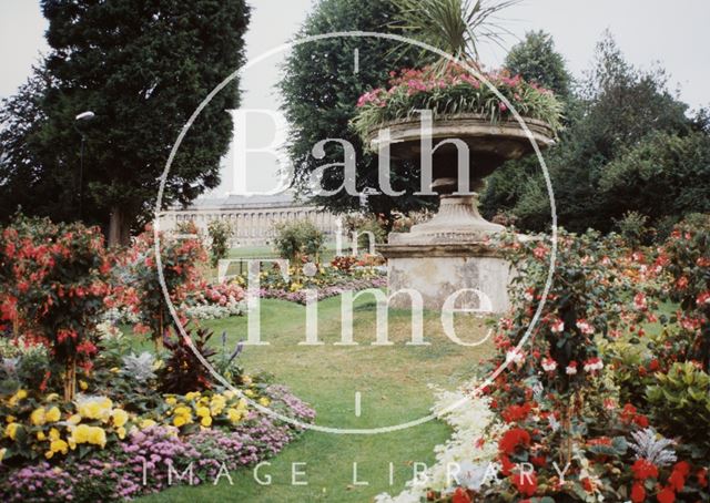 Floral display between gravel walk and Royal Avenue, Royal Victoria Park, Bath 1994