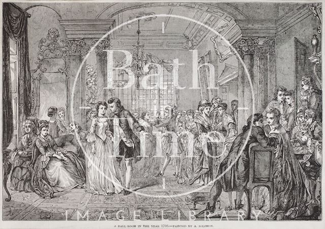 A Ballroom in the year 1700 - Painted by A. Solomon, Bath c.1853