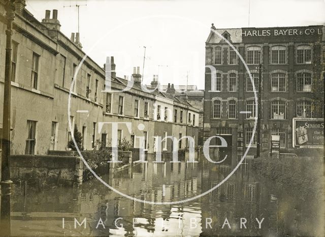 Floods on the Lower Bristol Road, Bath 1960