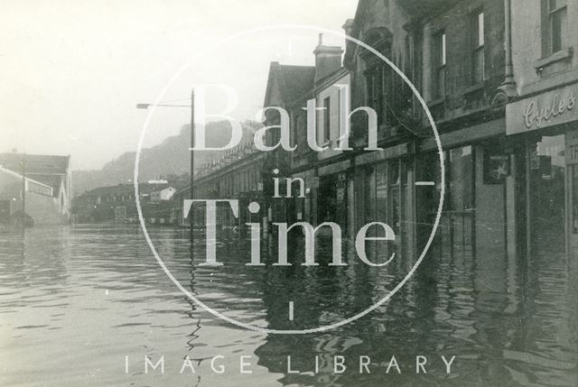 Floods on the Lower Bristol Road, Bath 1960