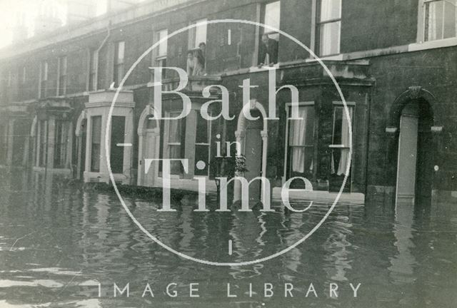 Floods on the Lower Bristol Road, Bath 1960