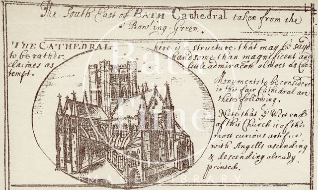 South east view of Bath Abbey taken from the bowling green c.1684