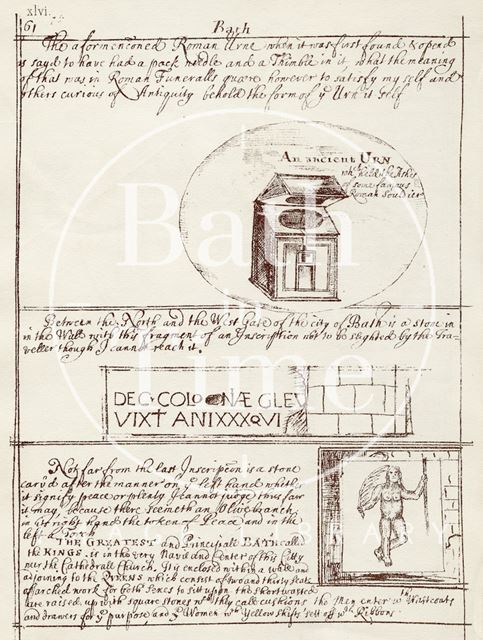 Relics found in the City wall of Bath c.1684