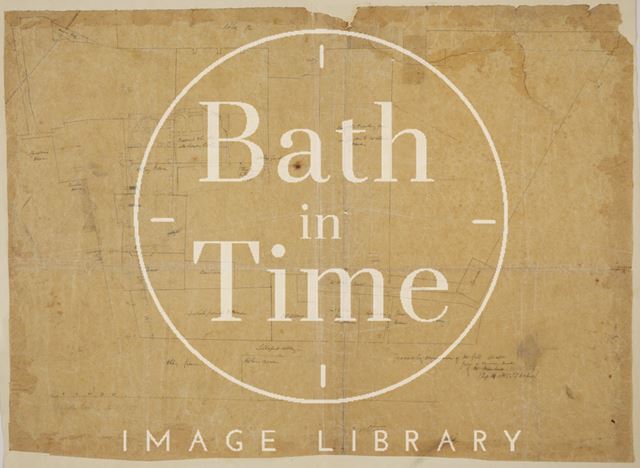 Plan of Bath in the vicinity of Bath Abbey 1865