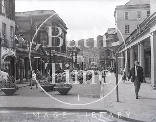 Stall Street opposite the Pump Room, viewed from Westgate Street, Bath c.1970