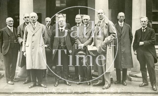 Bath City Council Officers standing outside the Assembly Rooms c.1932