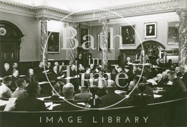 Bath City Council in the Council Chamber 1946