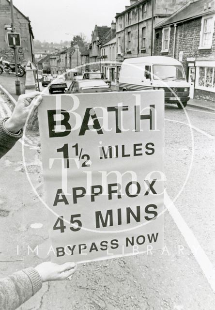 Protest in favour of Batheaston/Swainswick Bypass 1989