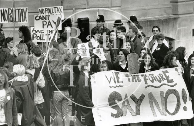 Poll Tax disturbances and demonstrations, Bath 1990