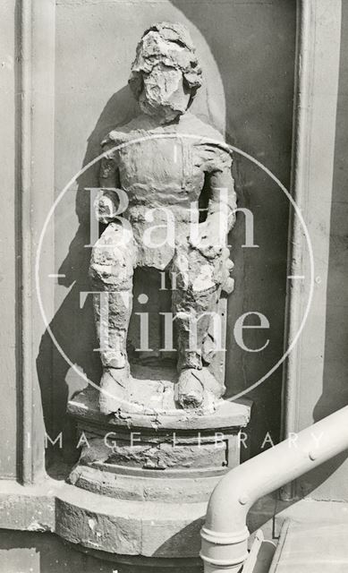 Effigy of King Edward III, once over the South Gate of the City Walls, Bath c.1933