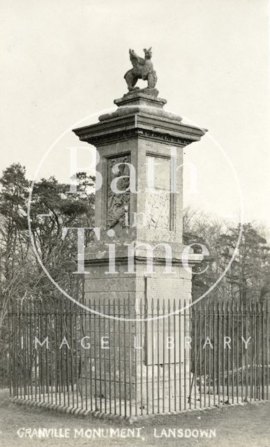 Sir Bevil Grenville's Monument, Lansdown, Bath c.1905