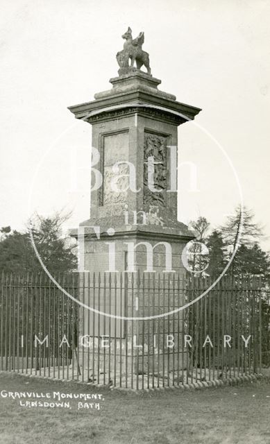 Sir Bevil Grenville's Monument, Lansdown, Bath c.1905